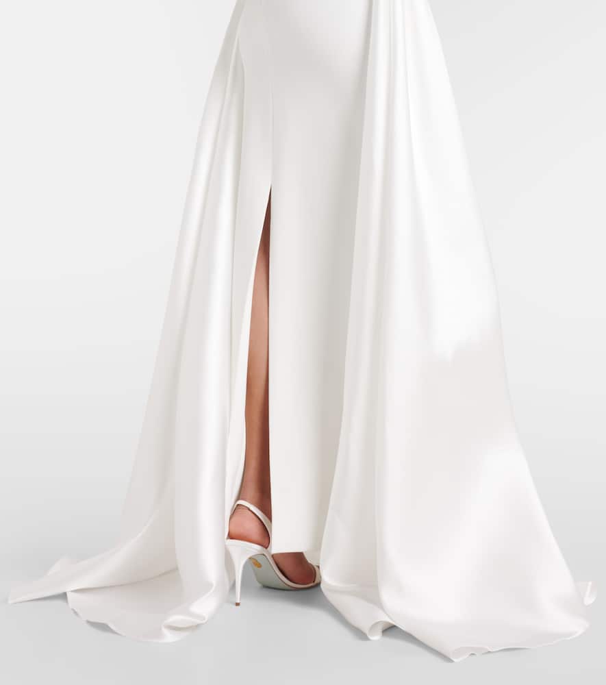 Solace London Vera Satin Bustier Gown In White