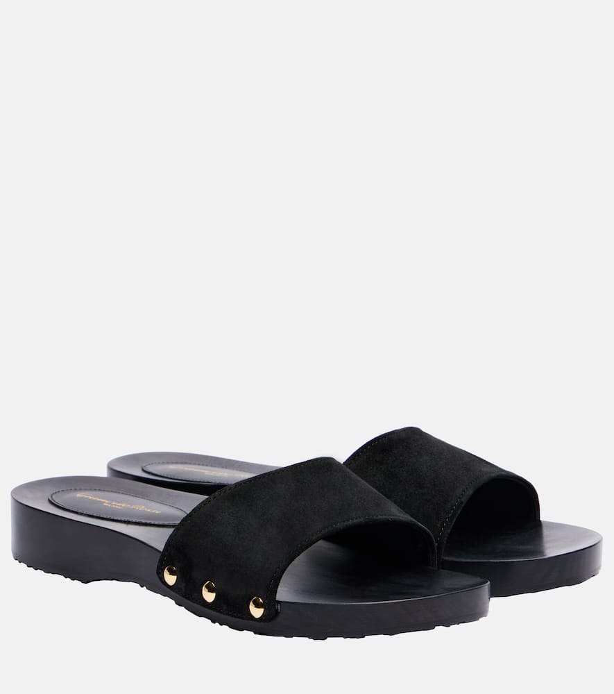 Riviera suede slides