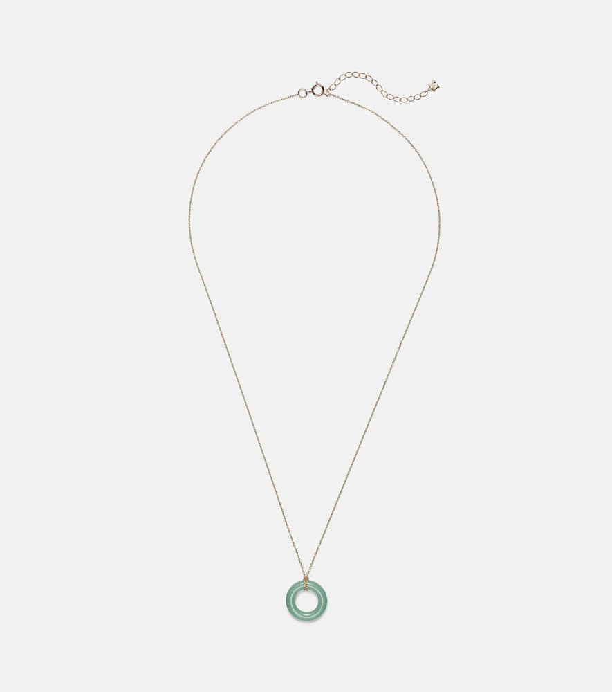 Mateo Donut 14kt Gold Necklace With Jade