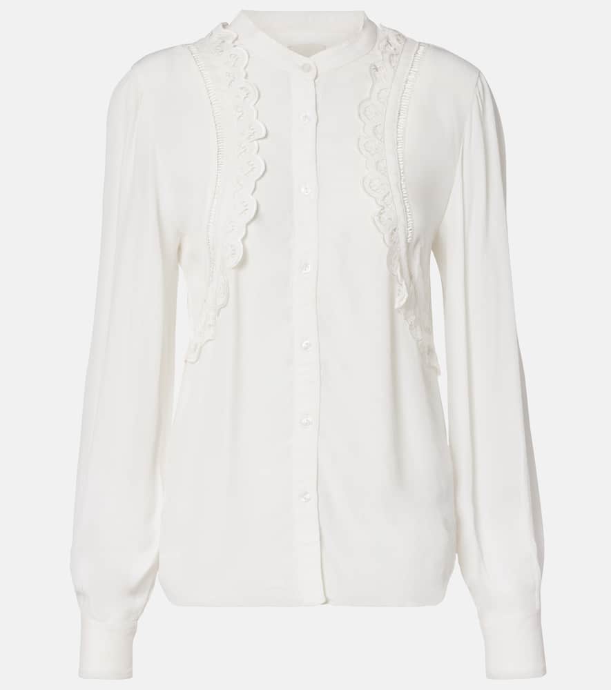 Isabel Marant Filippa Broderie Anglaise Top In White