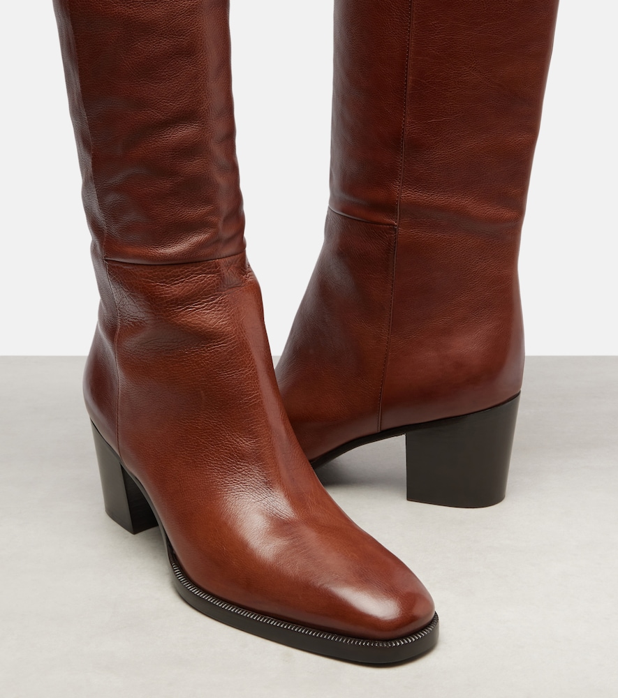  Saint Laurent Saint Laurent Odeon Leather Over-the-knee Boots 