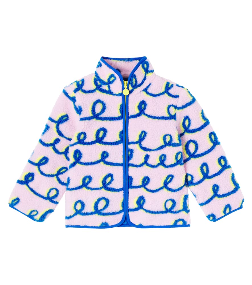 Stella Mccartney Swiggle Printed Teddy Jacket In Pink