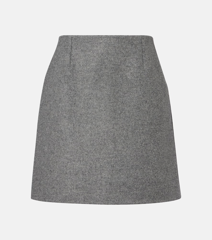 Carolina Herrera Virgin Wool Mini Skirt In Gray