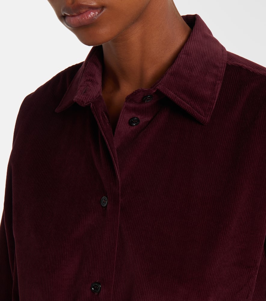 Max Mara Fertile Long-sleeved Bodysuit Shirt In Burgundy