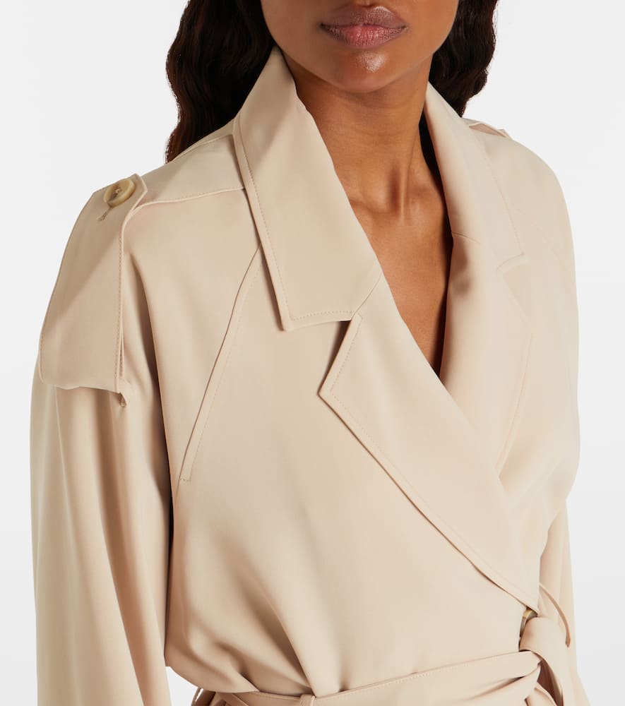 Aya Muse Soli Belted Double-breasted Trench Coat In Neutral