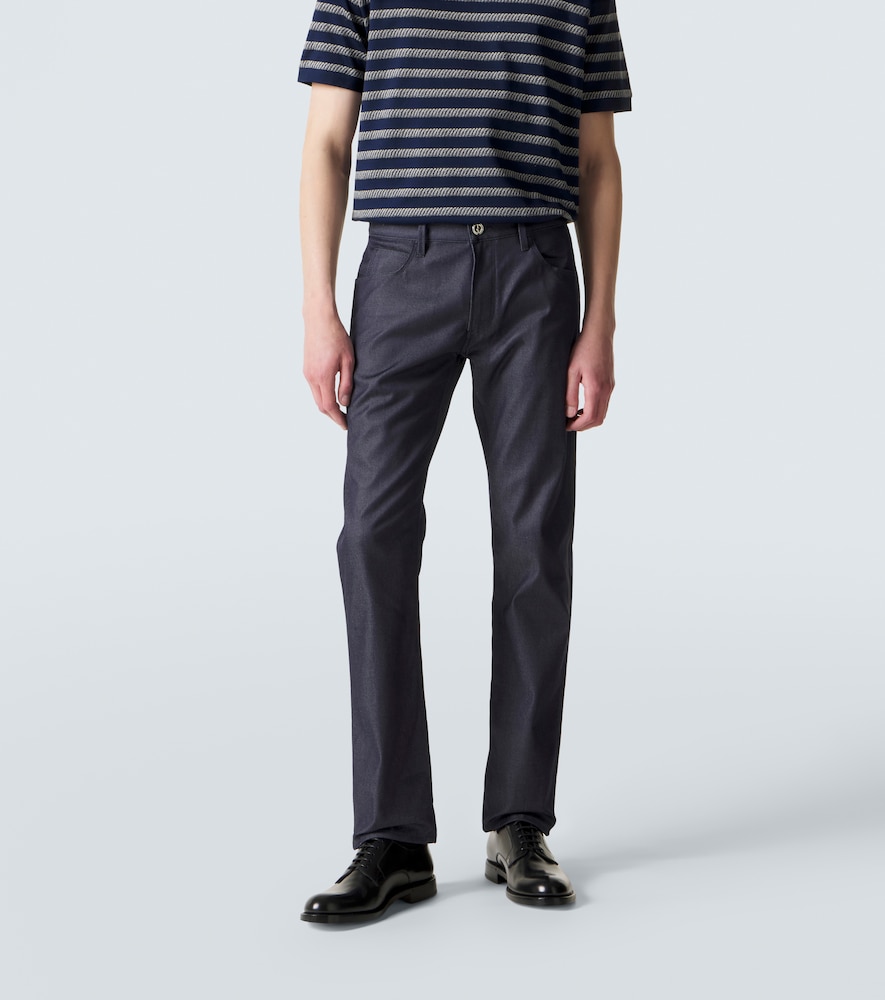  Giorgio Armani Giorgio Armani Straight Jeans Aus Baumwolle Und Seide 