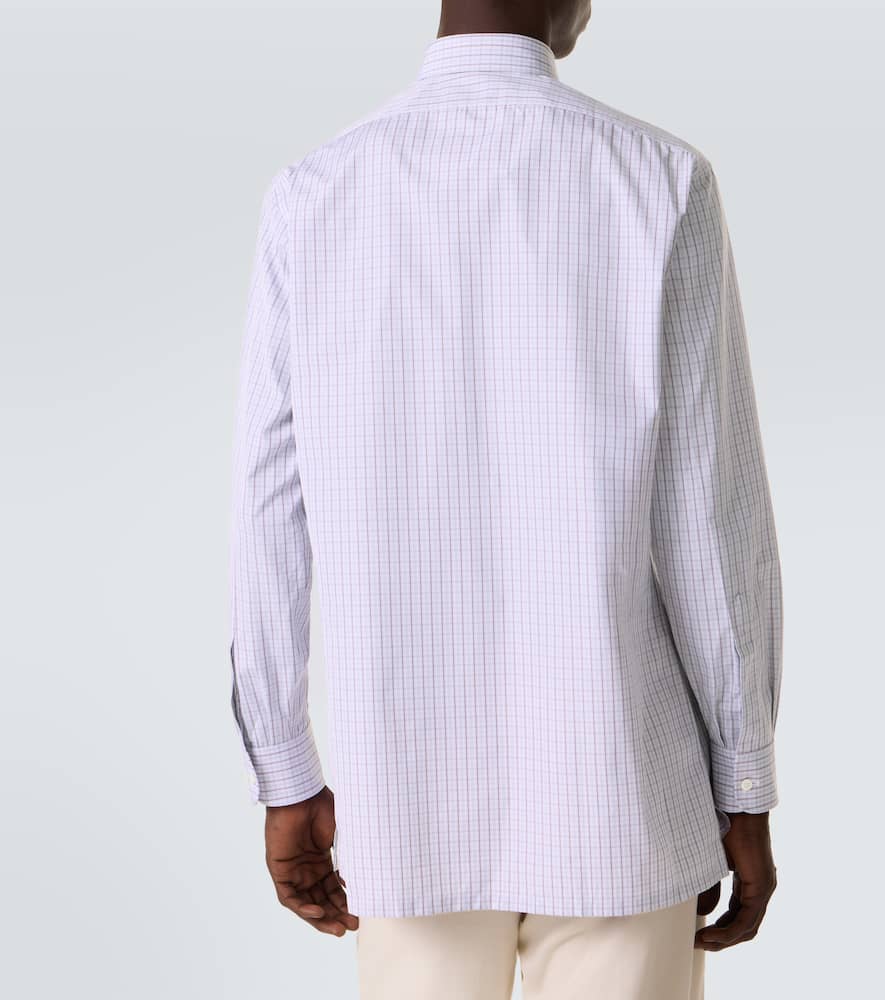 格纹棉质府绸衬衫