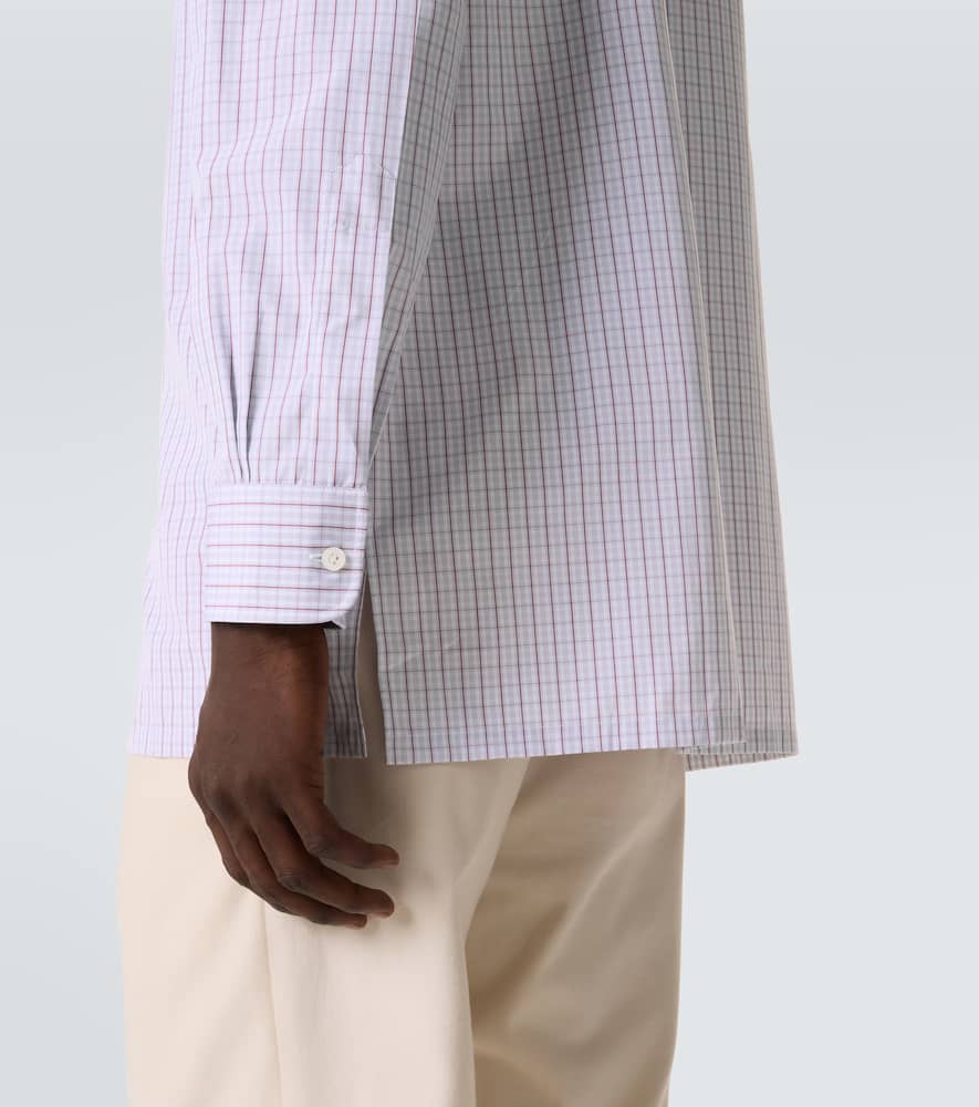 格纹棉质府绸衬衫