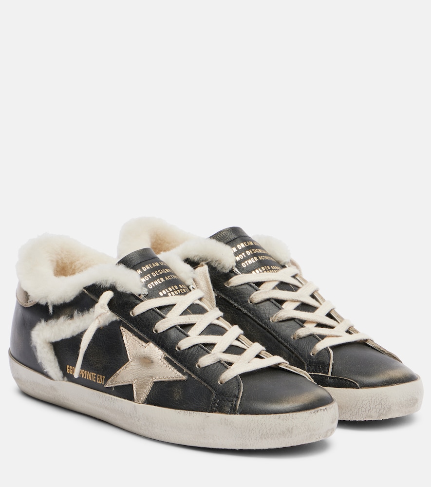 Golden Goose Baskets Super-Star en cuir et shearling 448 €
