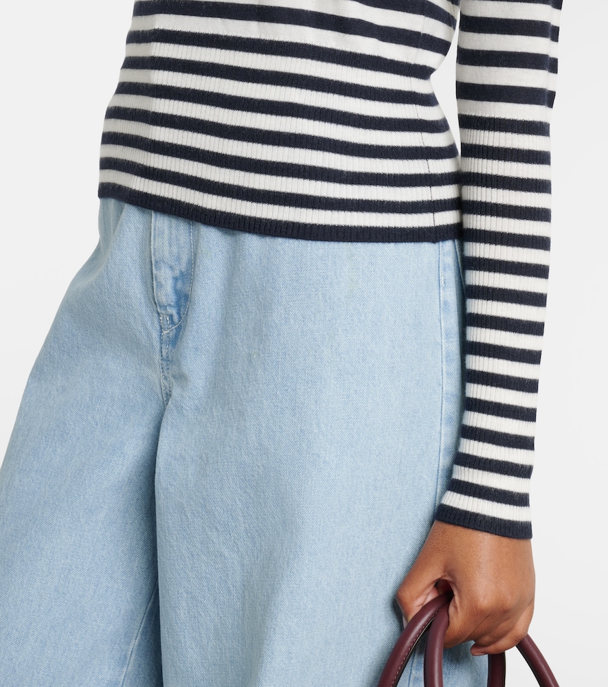  Max Mara Max Mara Striped Cashmere Henley Sweater 