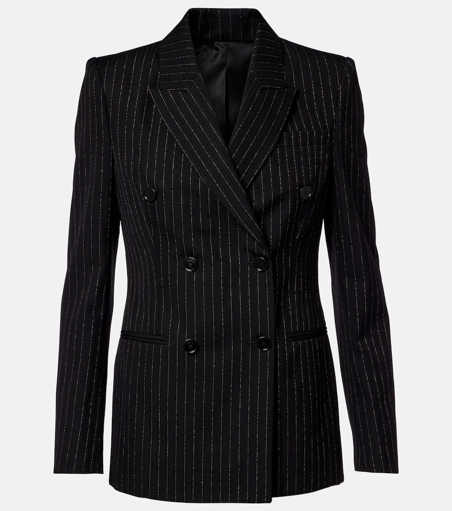 McQueen Pinstripe double-breasted wool blazer