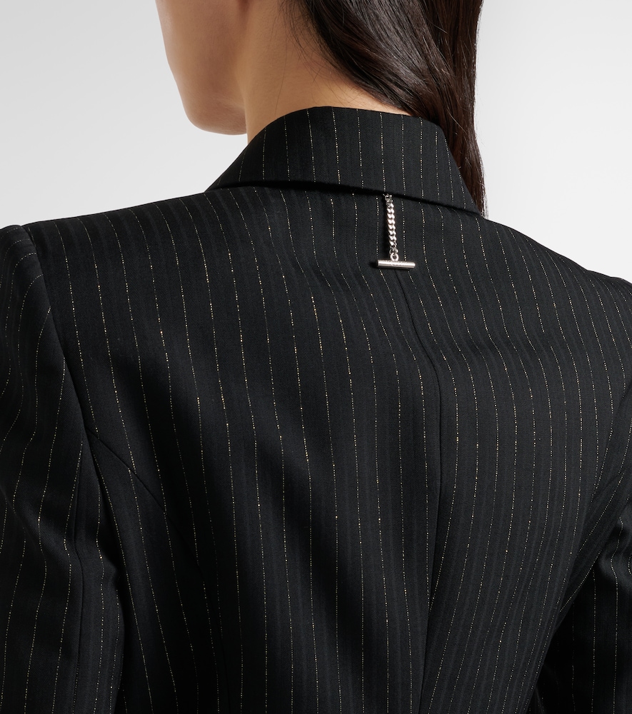 Mcqueen Mcqueen Pinstripe Double-breasted Wool Blazer 