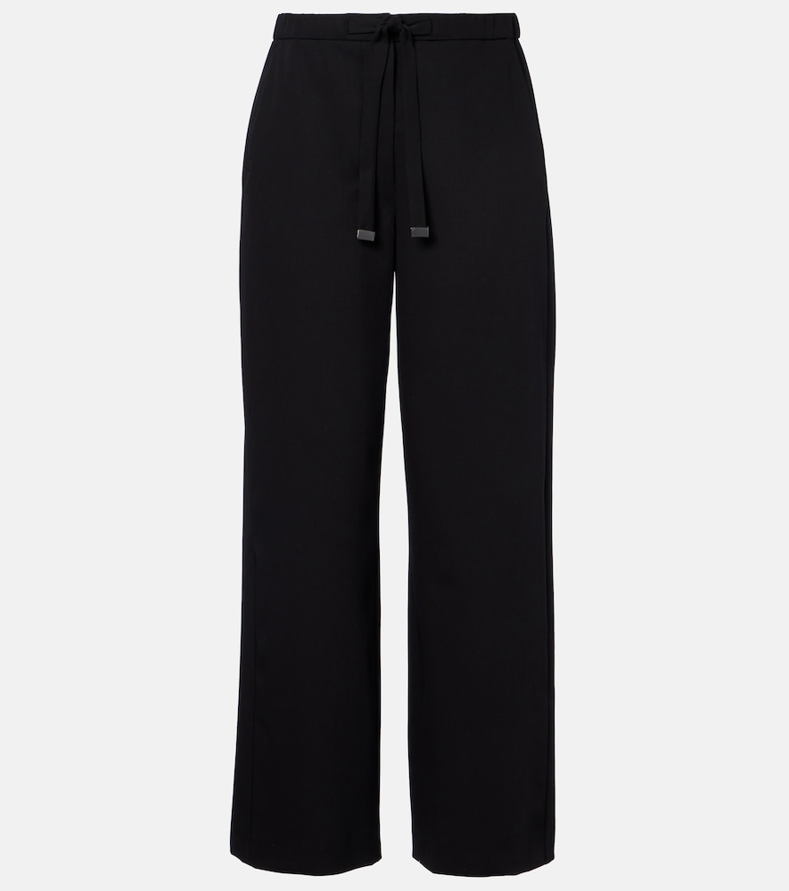 'S Max Mara Argenta virgin wool crêpe wide-leg pants
