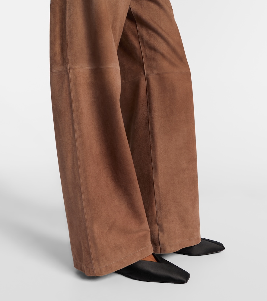  's Max Mara 's Max Mara Weite Hose Fulmine Aus Veloursleder 