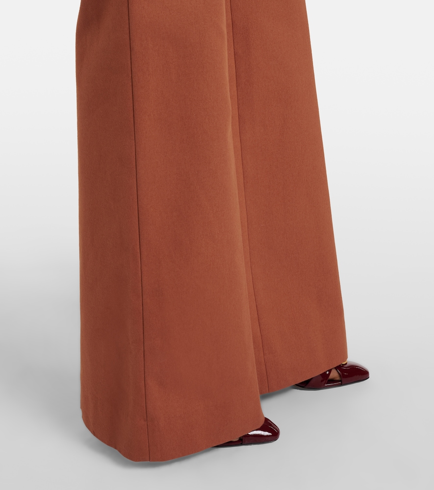  Chloe Chloe High-rise Cotton Canvas Flared Pants 