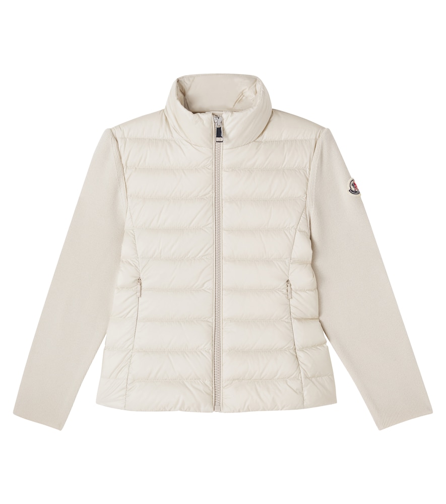 Moncler Enfant Beige Down-Paneled Wool-Blend Jacket Y Size 10 - Mytheresa