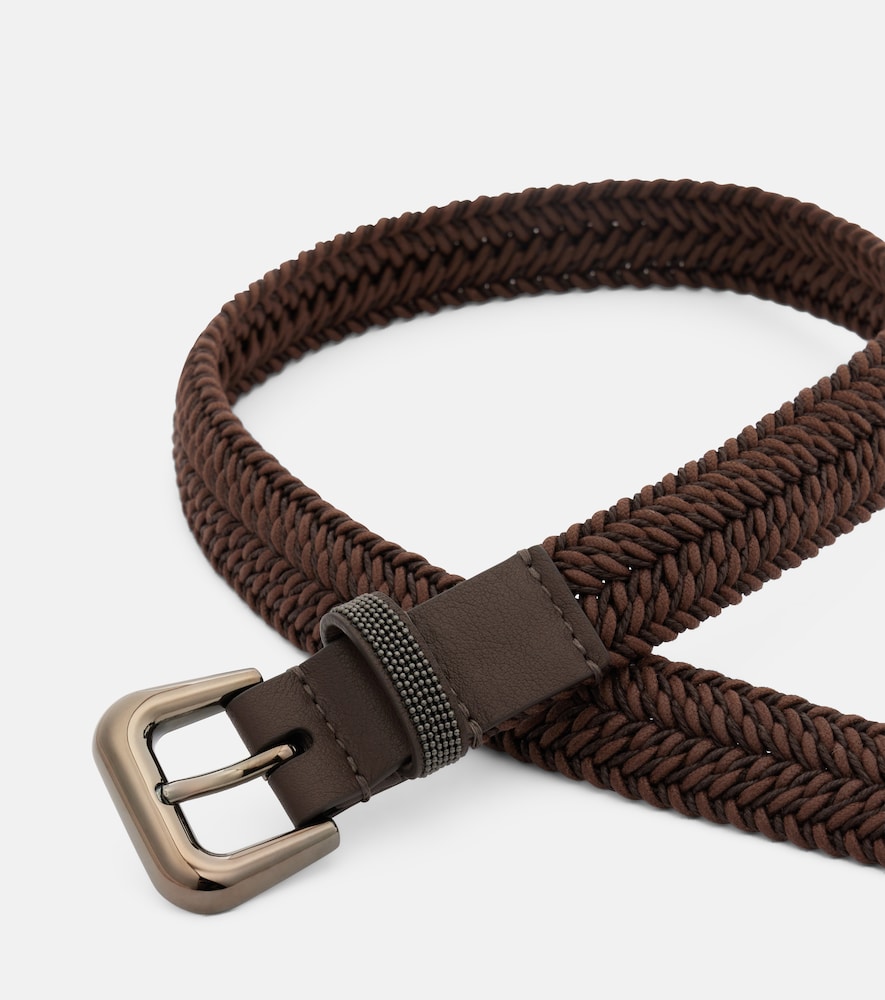  Brunello Cucinelli Brunello Cucinelli Monili Braided Leather Belt 