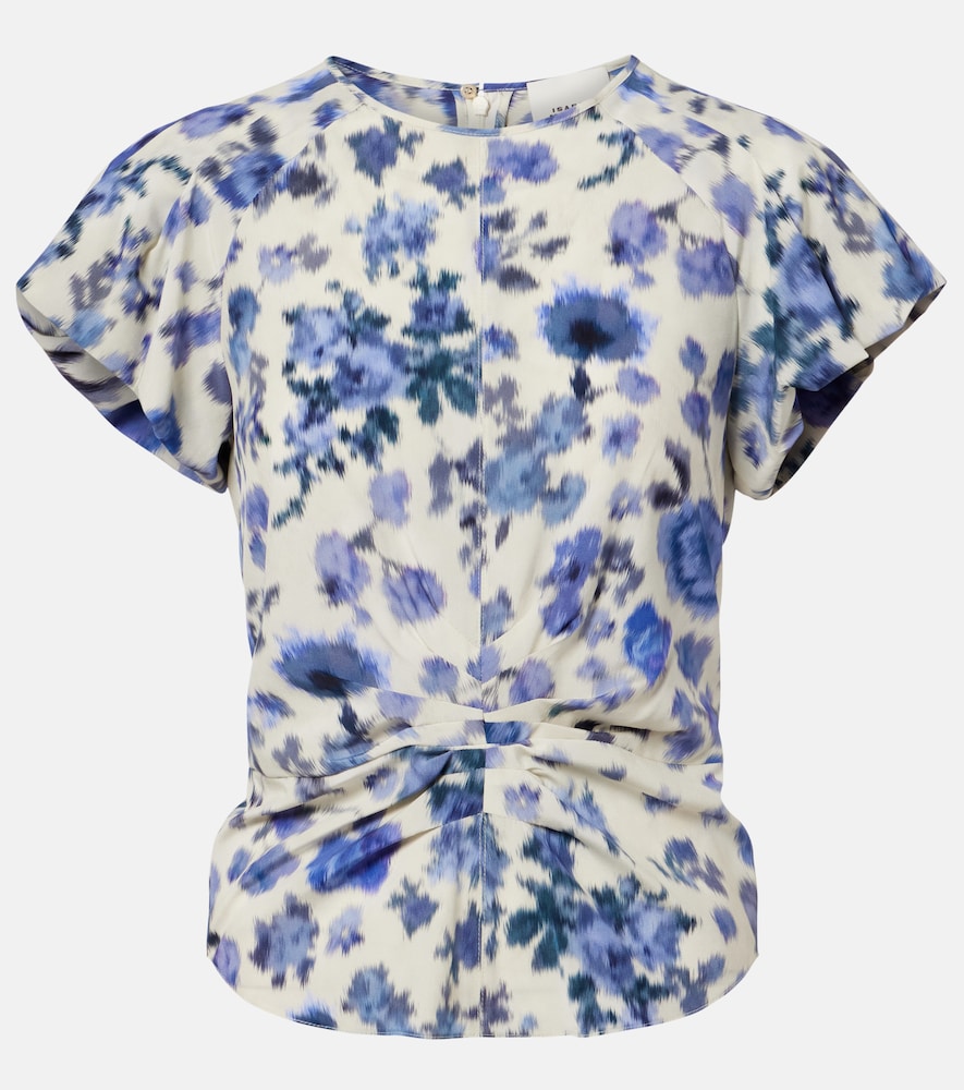 Isabel Marant Tullya floral silk-blend top
