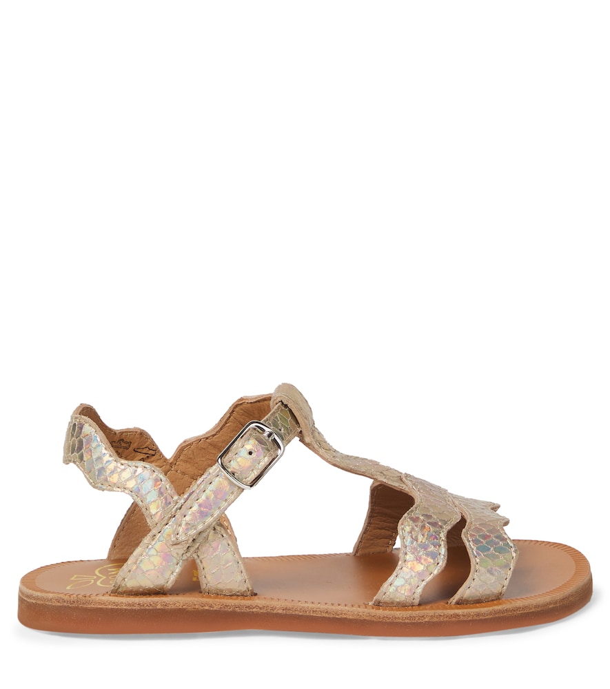  Pom D'api Pom D'api Plagette Metallic Leather Sandals 