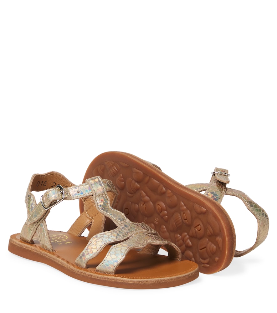  Pom D'api Pom D'api Plagette Metallic Leather Sandals 