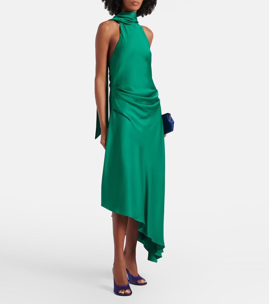  Simkhai Simkhai Monica Asymmetric Satin Midi Dress 