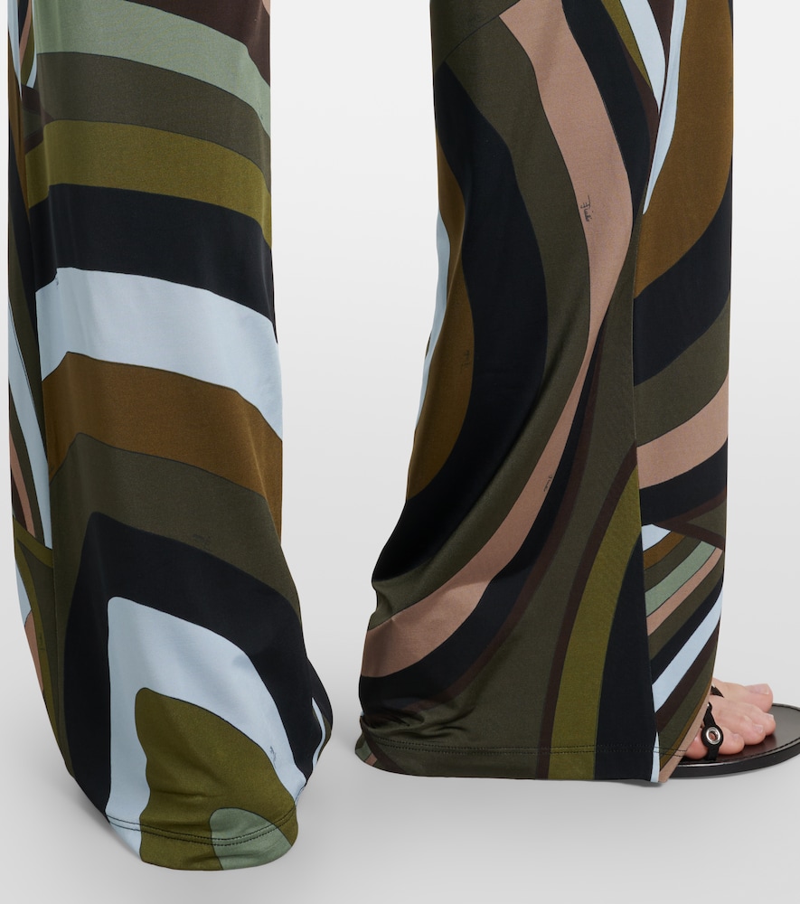  Pucci Pucci Printed Satin Jersey Wide-leg Pants 