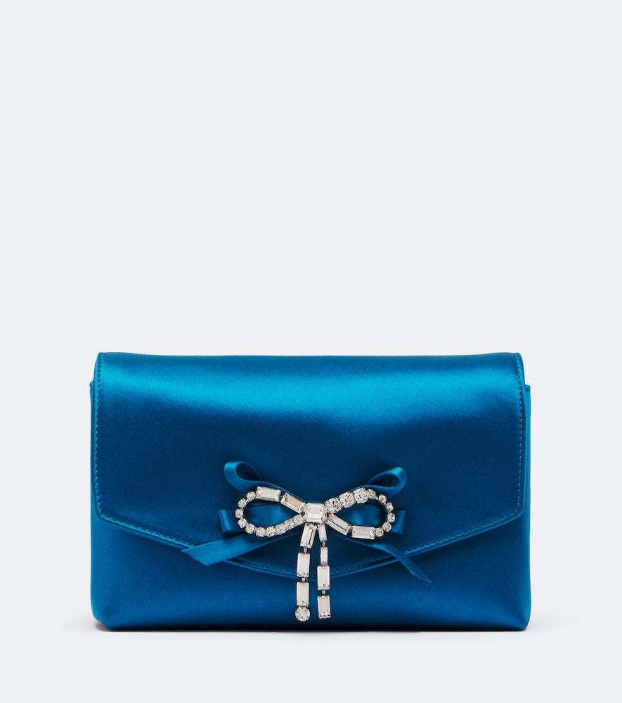 Verzierte Clutch Soft Bow Mini aus Satin