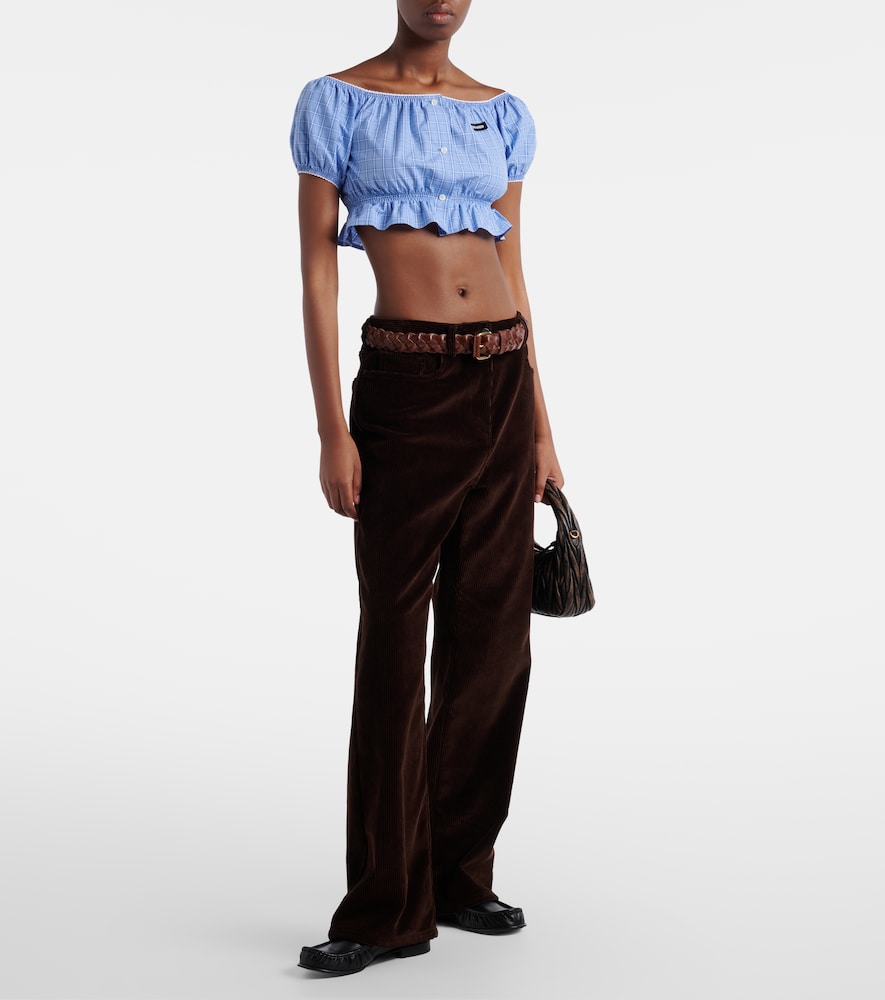  Miu Miu Miu Miu Cropped-top Aus Baumwollpopeline 