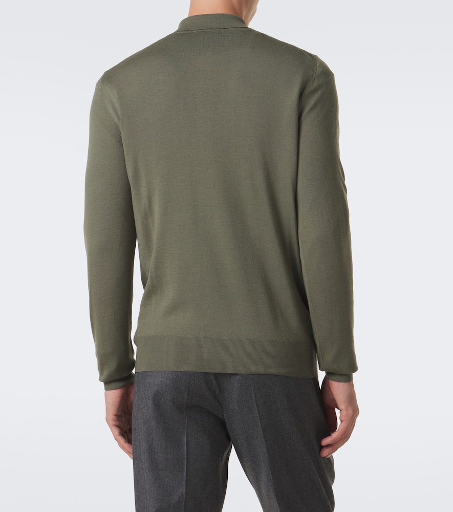 Virgin Wool Polo Sweater