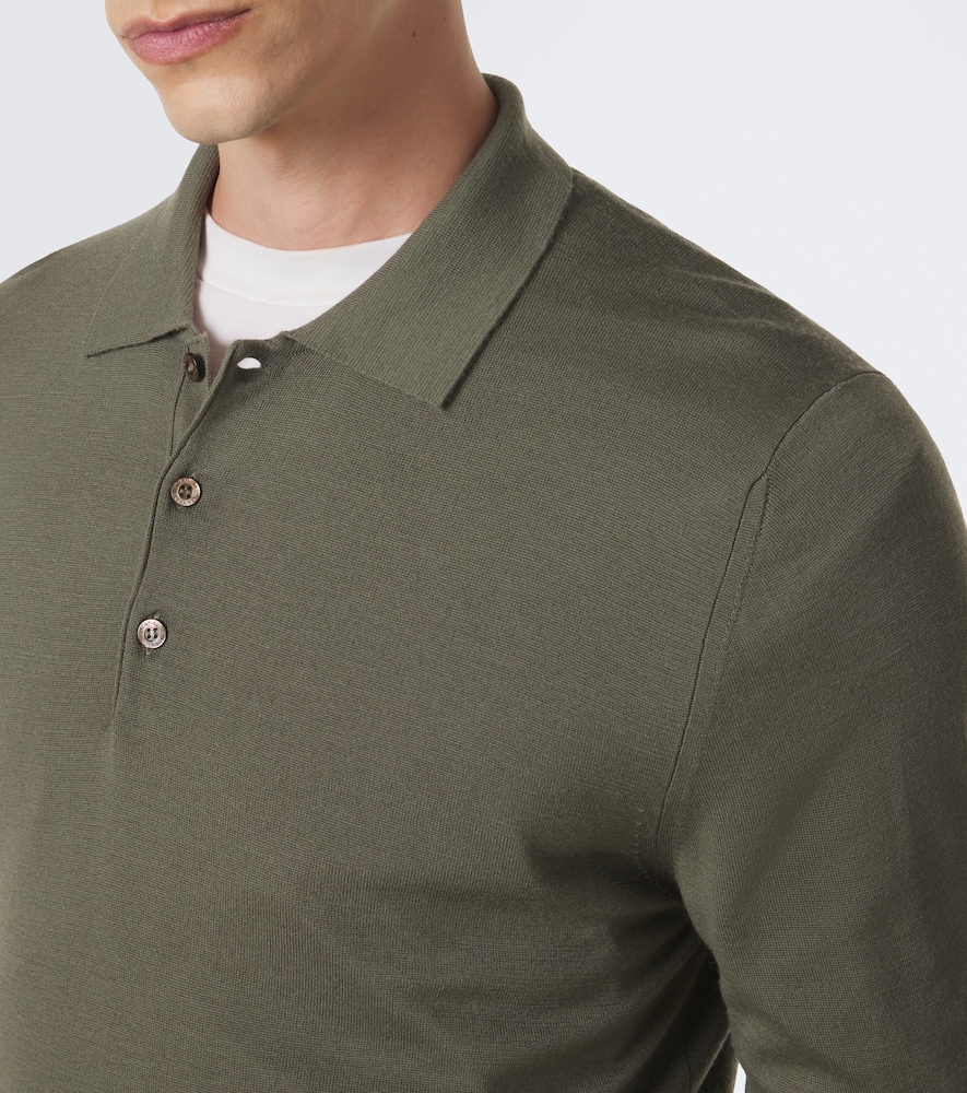 Virgin Wool Polo Sweater