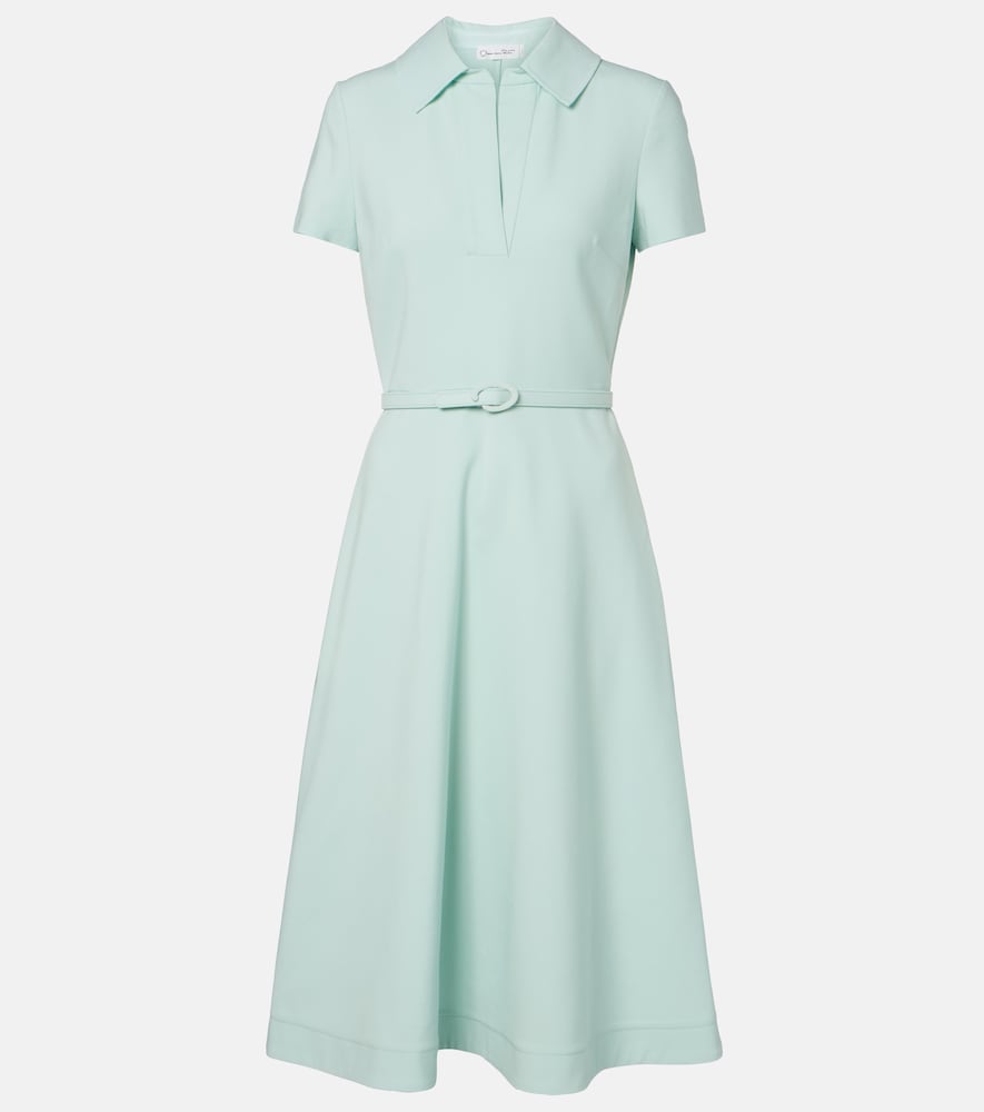 Oscar de la Renta Belted wool-blend midi dress | Thumbnail 6 Oscar de la Renta Belted wool-blend midi dress | Thumbnail 6