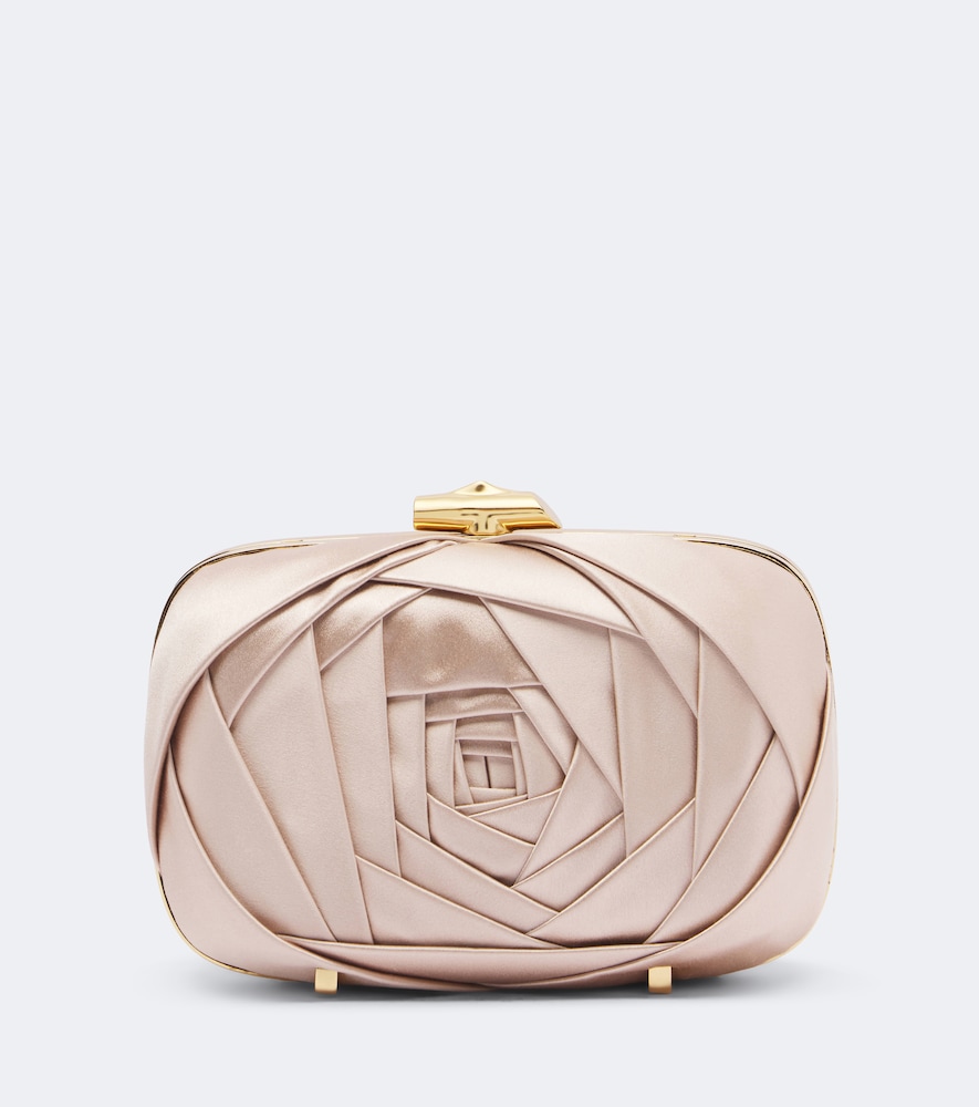 Clutch Rose Vivier aus Satin