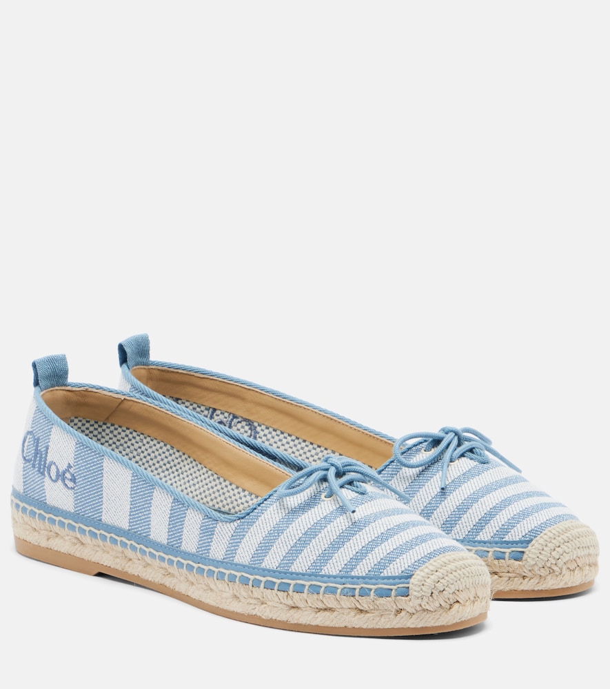 Chloe Chloé Isla striped canvas espadrilles