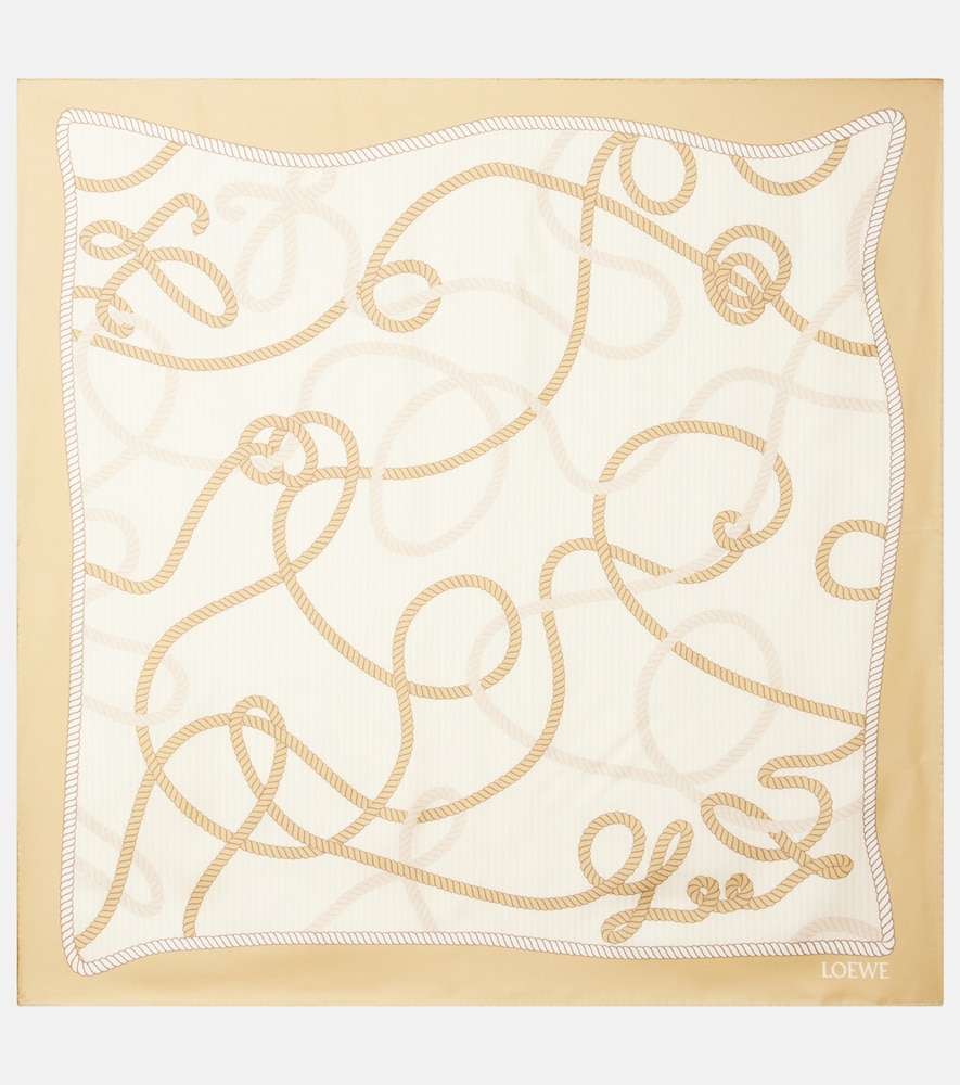 LOEWE Loewe Anagram silk twill scarf　ロエベ アナグラム シルクツイル スカーフ
