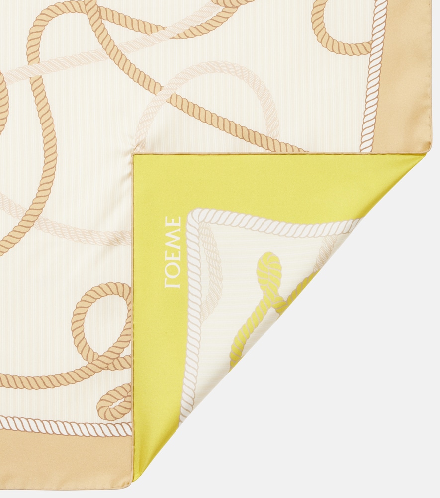  Loewe Loewe Anagram Silk Twill Scarf 