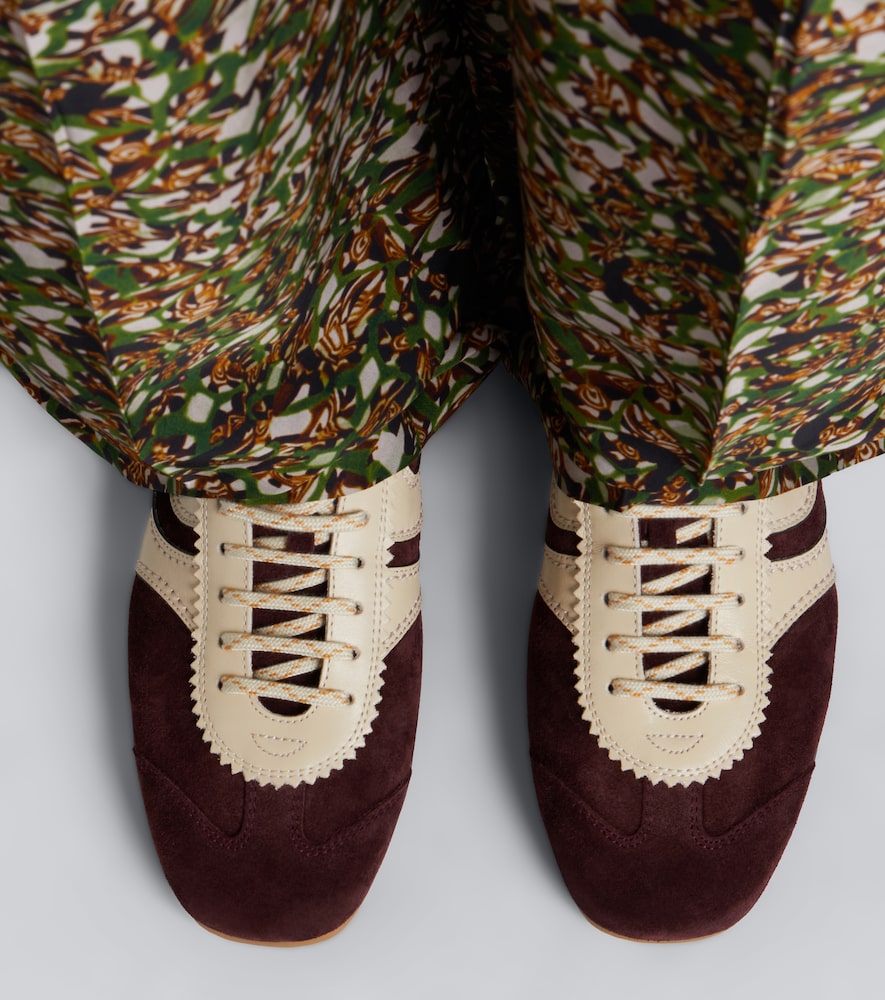 Dries Van Noten Leather-trimmed suede sneakers | Thumbnail 6
