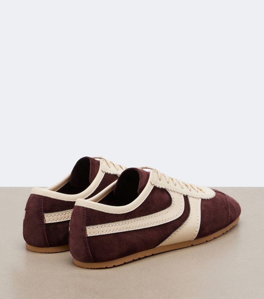 Dries Van Noten Leather-trimmed suede sneakers | Thumbnail 4