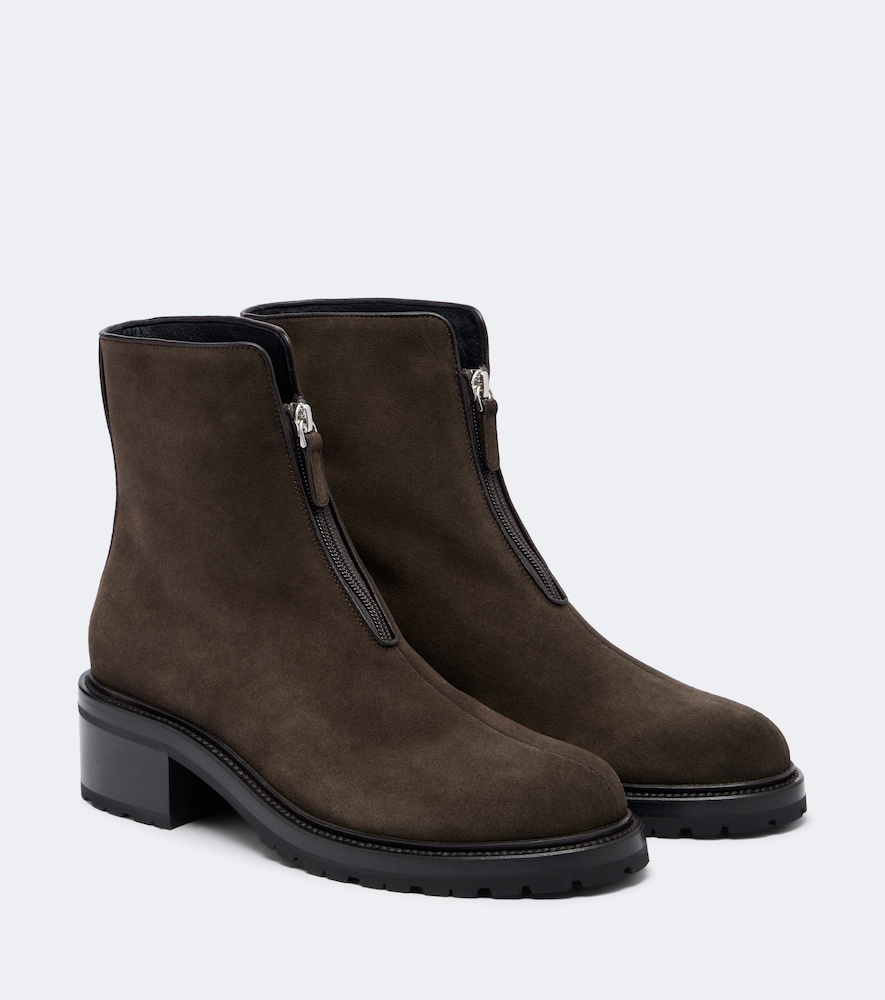 The Row Hike Suede Ankle Boots In Black