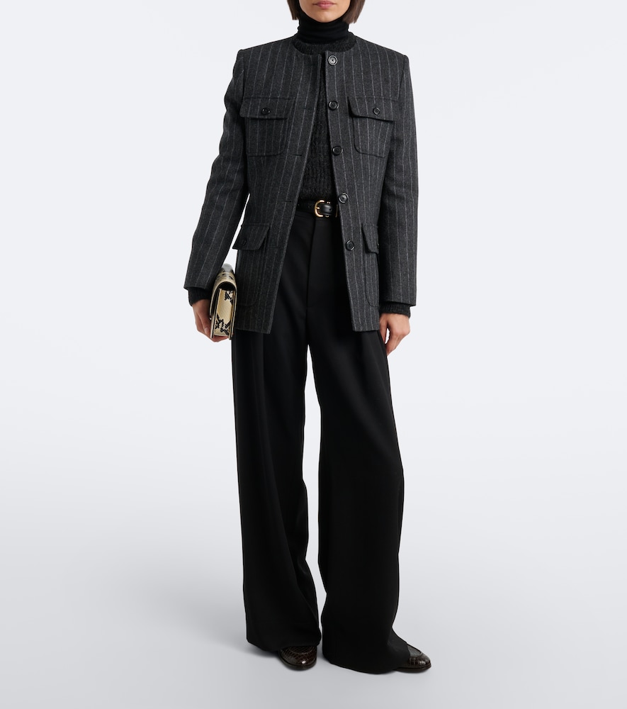 Jenette Chalk Stripe Virgin Jacket