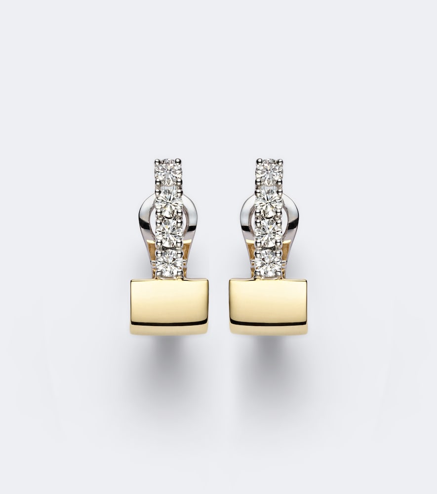 Ohrringe Golden Strada aus 18kt Gelbgold mit Diamanten