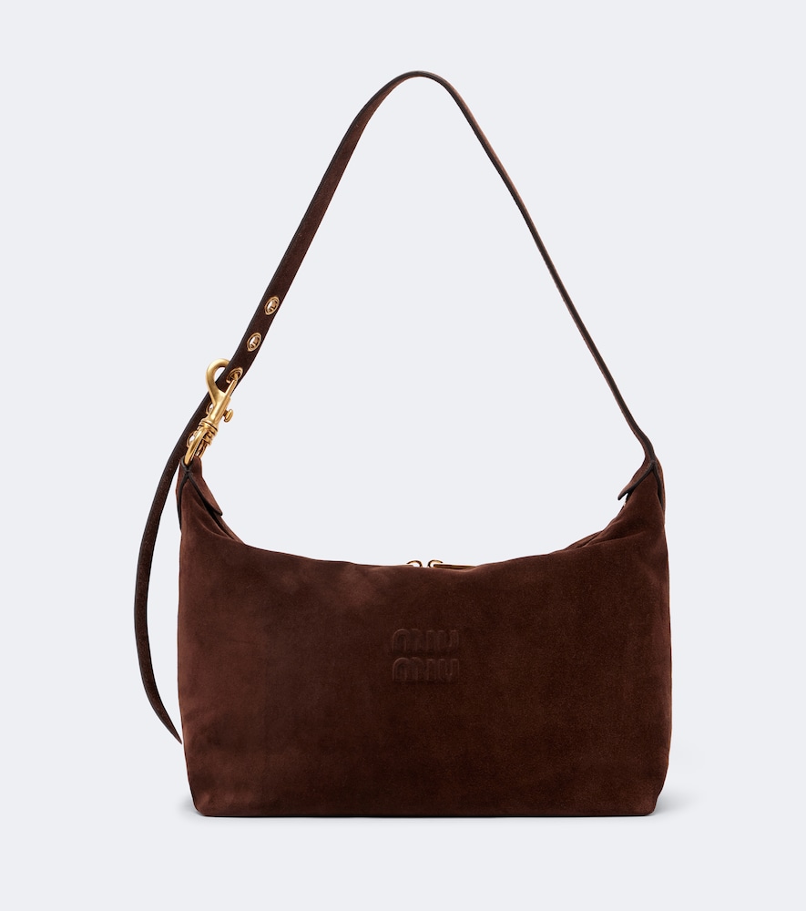 Schultertasche Spirit Medium aus Veloursleder
