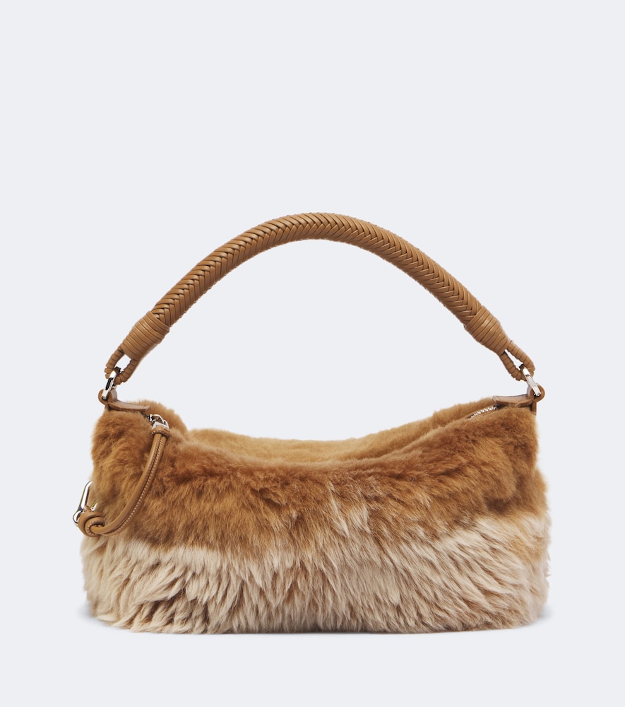 Borsa a mano Cala Mini in shearling
