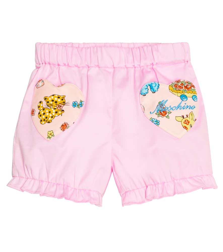 Moschino Kids Baby ruffle-trimmed satin bloomers
