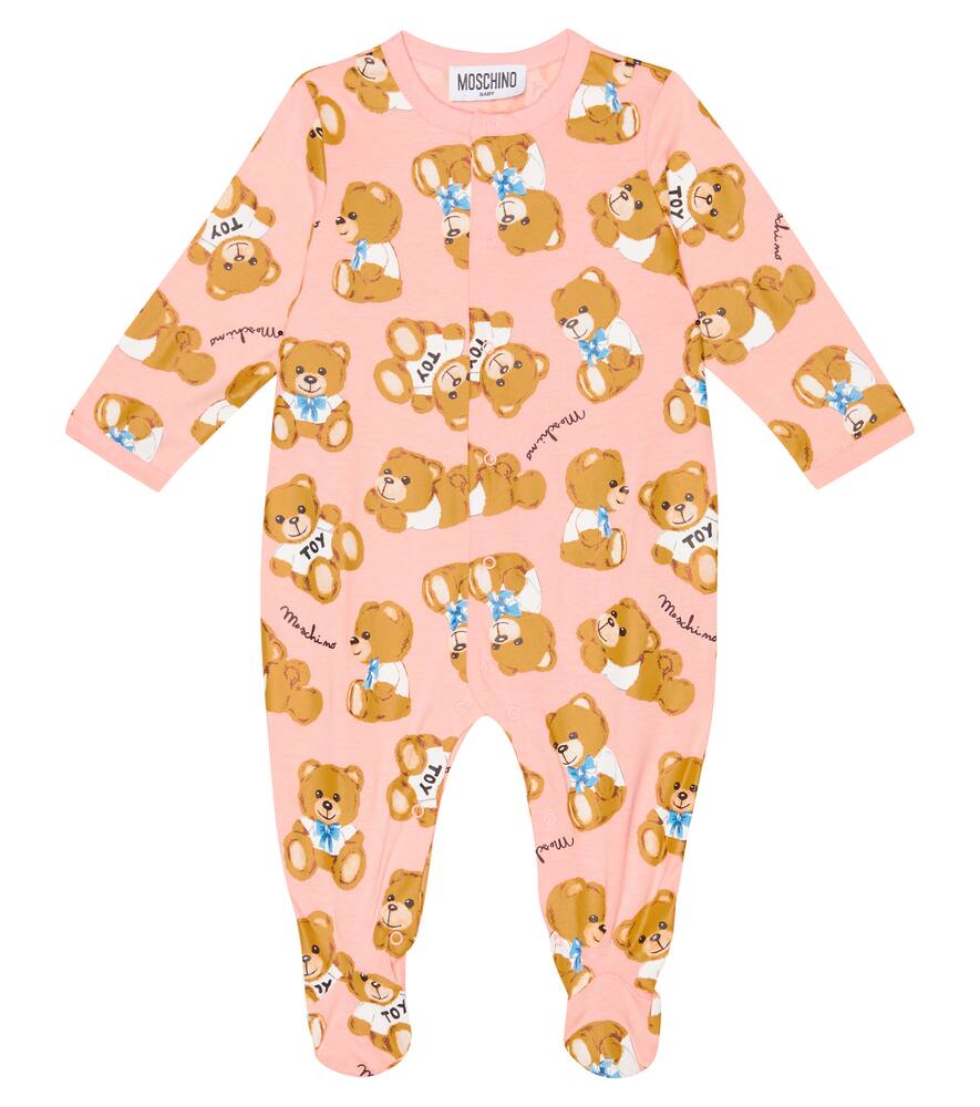Moschino Kids Baby logo printed onesie