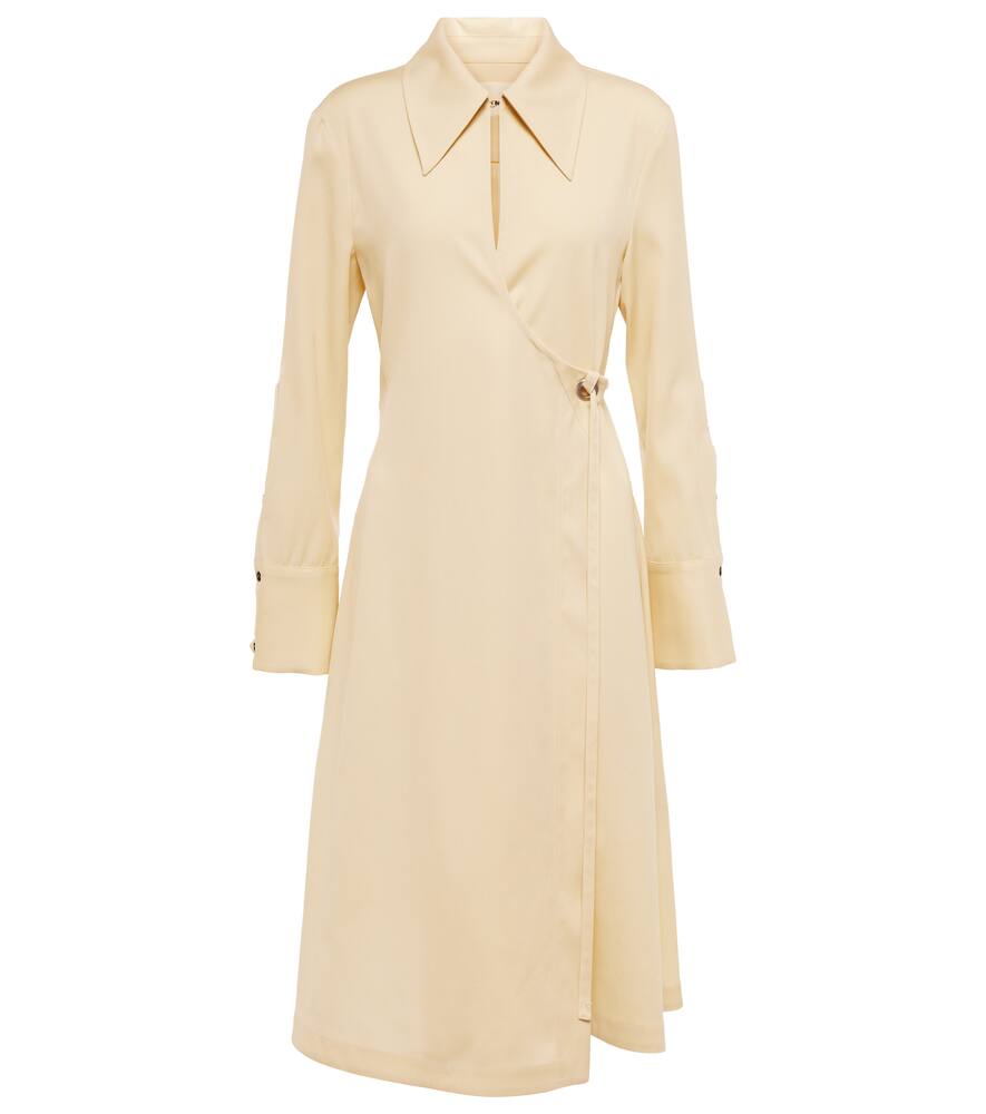 Jil Sander Wool twill wrap dress