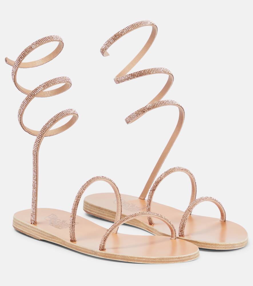 rose gold greek sandals