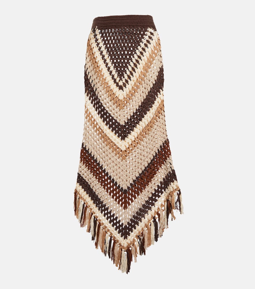 Dodo Bar Or Brejacha crochet midi skirt