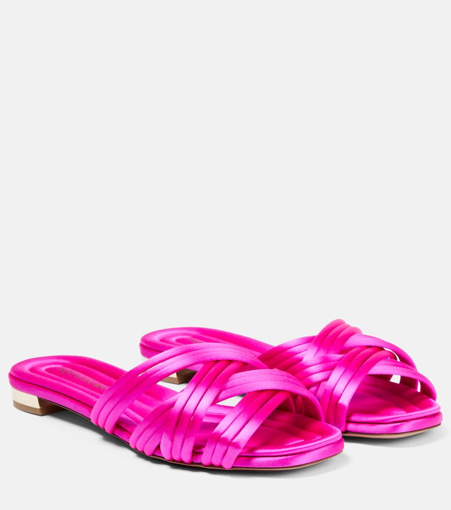 Aquazzura Oahu satin slides