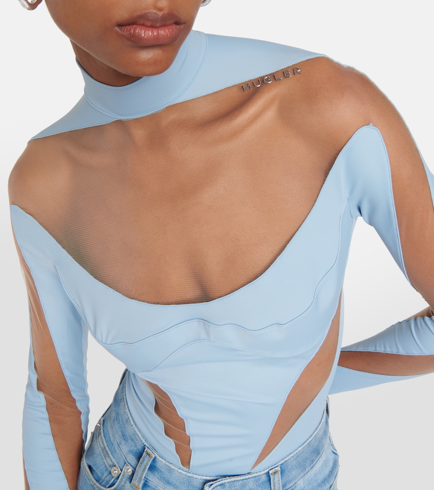  Mugler Mugler Paneled Bodysuit 