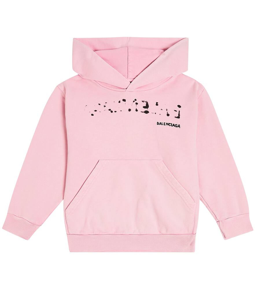 Balenciaga Kids Logo cotton hoodie